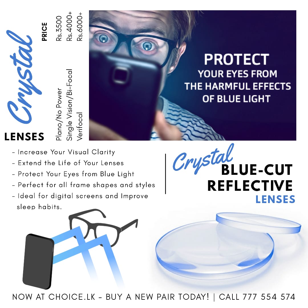 Crystal BlueCut Reflective Lenses Choice.lk