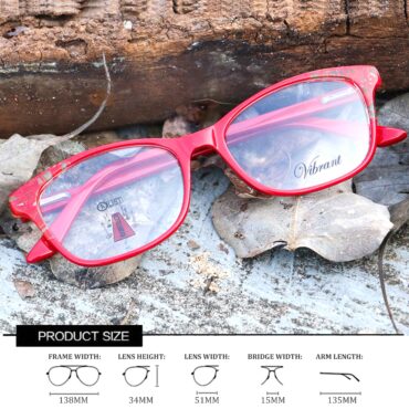 Vibrant Red Eyeglasses Frame